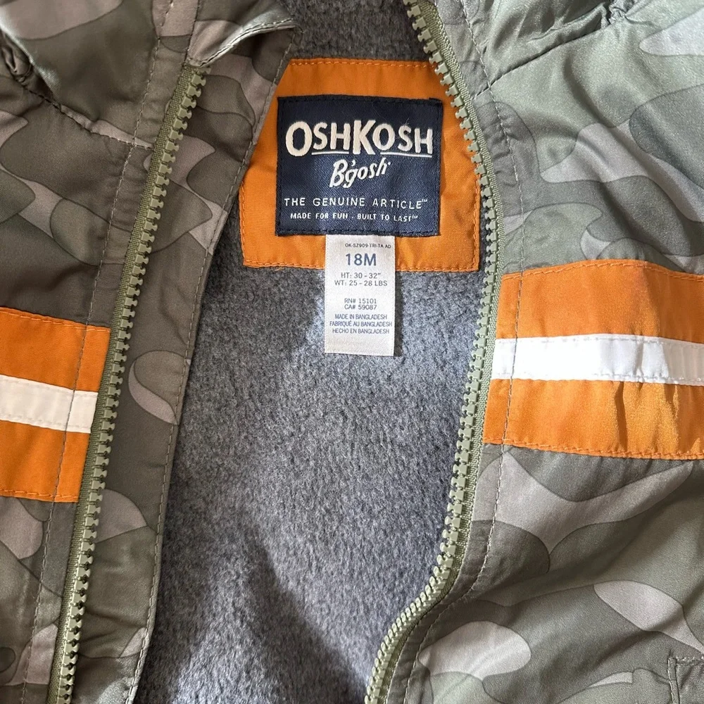 Carter's Oshkosh BGOSH Chest Stripe Midweight Jacket Baby Toddler Size 18M